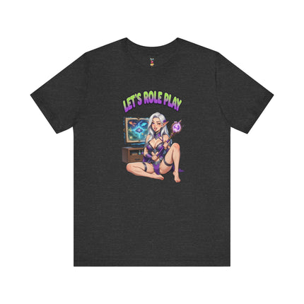 LET'S ROLE PLAY T-Shirt Provocative Seductive Sexy Cartoon Tee