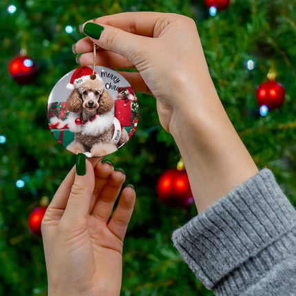 PERSONALIZED POODLE Christmas Ornament