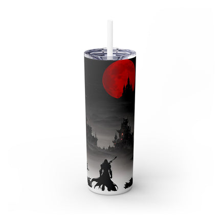 DEATH AND TERROR AWAIT - Video Game Inspired Skinny Tumbler