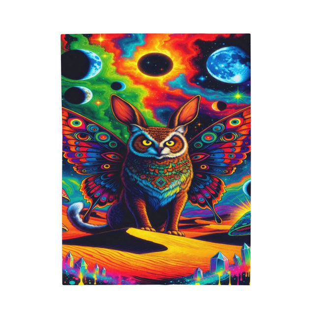 PSYCHEDELIC BUNNOWFLY Trippy Lush Blanket