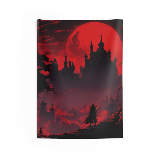 BLOODSHED & DEATH CURSE THE TOWN OF MADNESS Video Game Room Inspired Art Tapestry