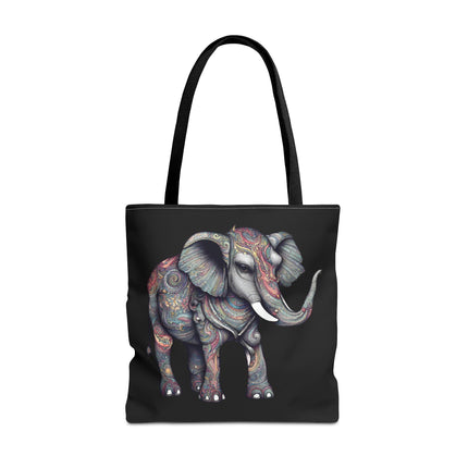 Personalized Elephant Gift Tote | Majestic Custom Grocery Bag | Animal Lovers Office Travel Carrier | Wild Kingdom Business Traveler