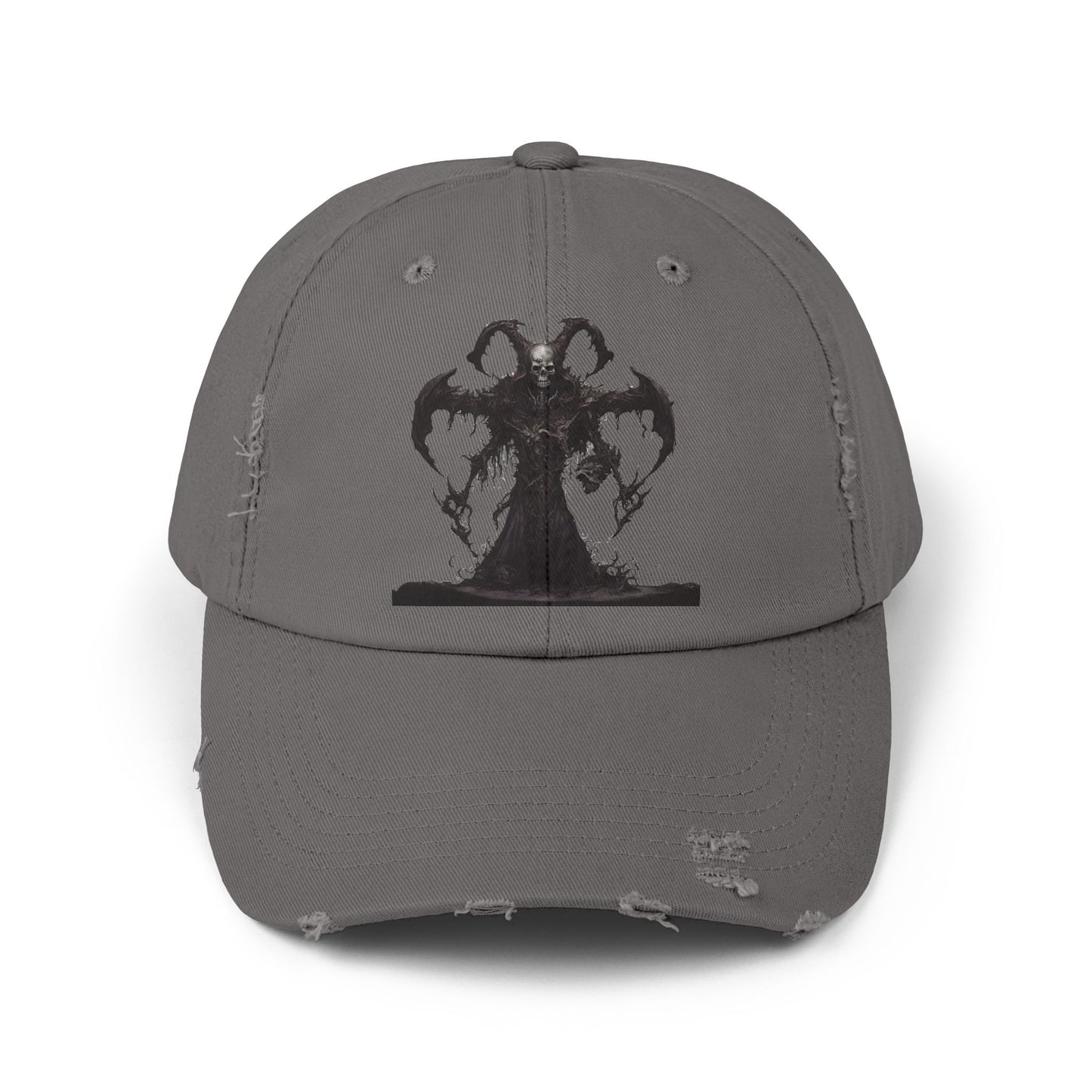 DEATHeCUTIONER Series Executioner Hat | Depths of Hell Rising Skeleton Cap | Trendy Evil Dust & Bones Grim Reaper Spring, Summer Wear Gift