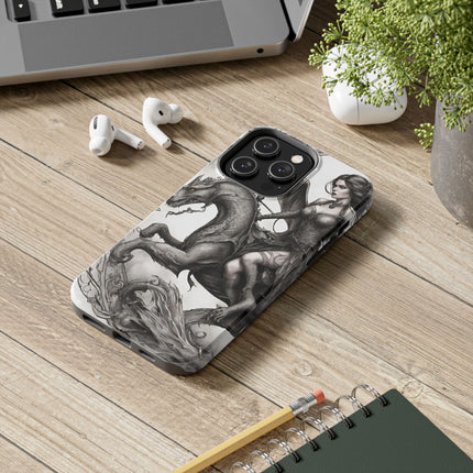 DRAGON AND MORPHING REPTILIAN BEAUTY Phone Case