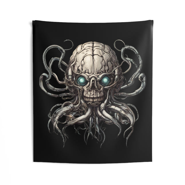 TENTACLED METAL SKULL Video Game Inspired Tapestry