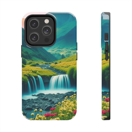 FLOWER CASCADE MOUNTAINS Phone Case