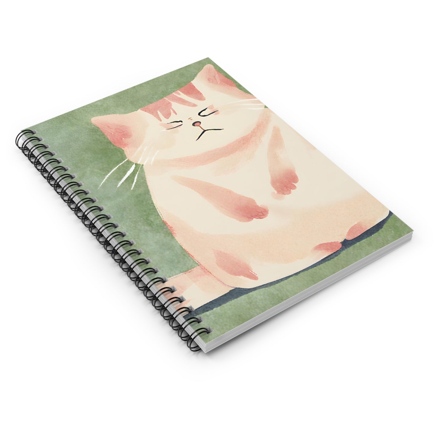 Embarassed Offended Cat Unhappy Kitty Spiral Notebook Rule Line Paper A5 6x8 Inch Size Journal Cat Lovers Gift