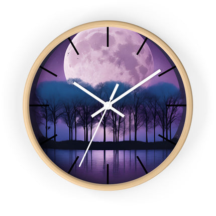 TRANQUILITY UNDER THE VIOLET MOON Wall Clock