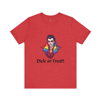 D**K OR TREAT! T-Shirt - Funny LGBTQ Vampire Halloween Humor Tee