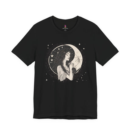 MOON GODDESS T-Shirt - Mystical Lunar Feminine Divine Art Tee