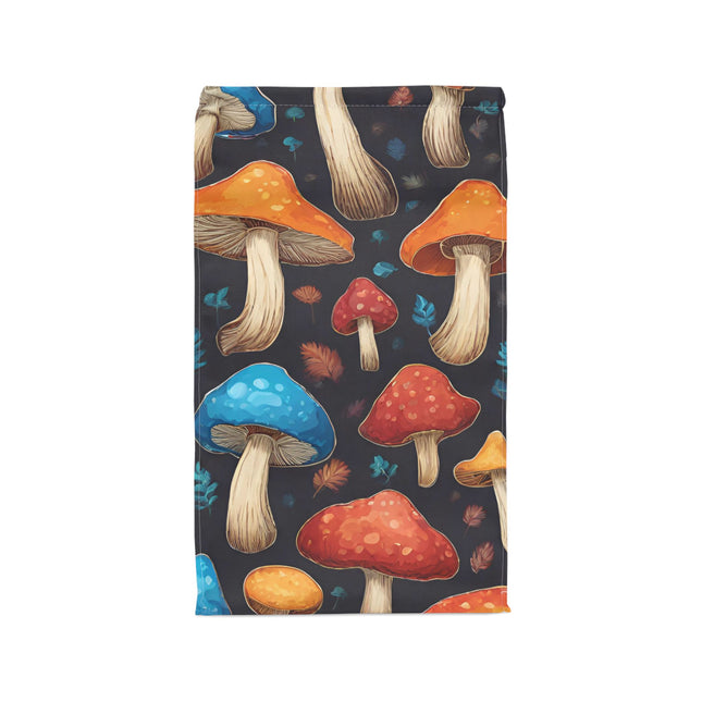 Mushroom Pattern Polyester Lunch Bag | Colorful Shrooms Vintage 70s Style Food Carrier | Office School Picnic Meal Insulated Aluminum Bag