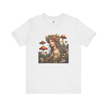 FLOWER FANTASY GARDEN MAIDEN T-Shirt - Whimsical Botanical Art Tee