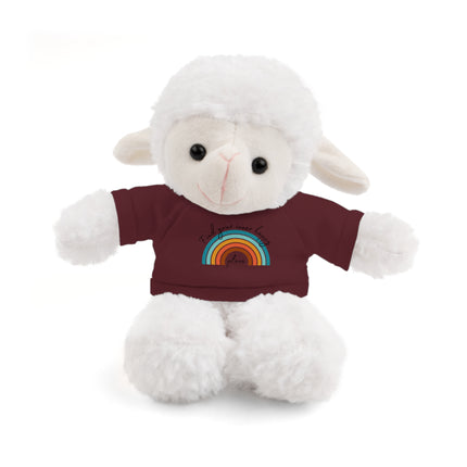 FIND YOUR INNER HAPPY PLACE Inspirational Rainbow Stuffed Animal