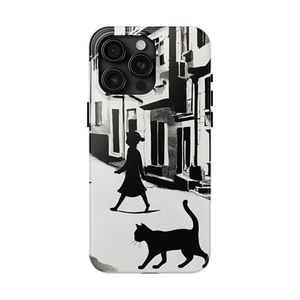 VINTAGE CITY CAT ALLEY WAY Phone Case