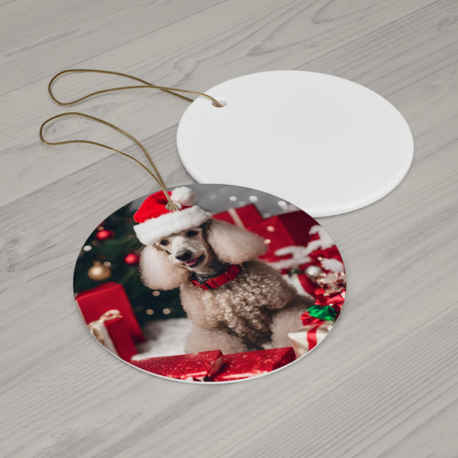 POODLE Christmas Ornament