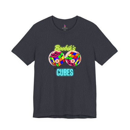 BOOBIK'S CUBES T-Shirt (Variant 1) - Funny Rubik's Cube Parody Adult Humor Tee
