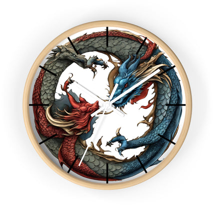 Dragon Clock - Yin Yang Dueling Serpents Wall Decor