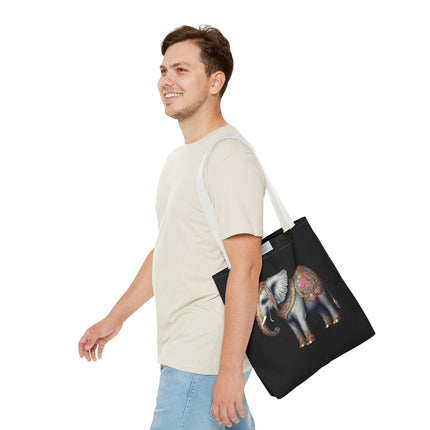 Personalized Elephant Gift Tote | Majestic Custom Grocery Bag | Jungle Lovers Office Travel Carrier | Wild Animal Business Traveler