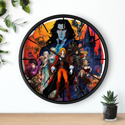 THE FACE OF HIDDEN EVIL OVERSHADOWS THE DUSK Video Game Inspired Abstract Collage Wall Art Clock