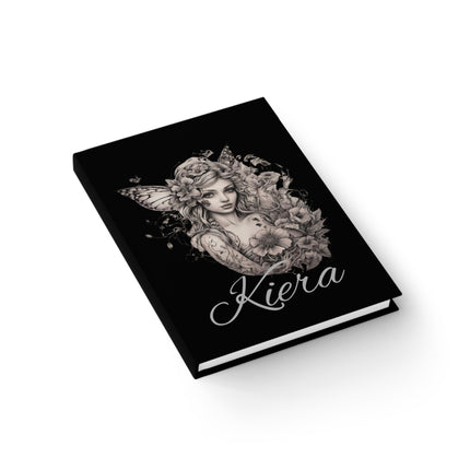 Beautiful Custom Diary Journal, Personalized Flower Butterfly Fairy Diary, Hardcover Daily Life Log Book