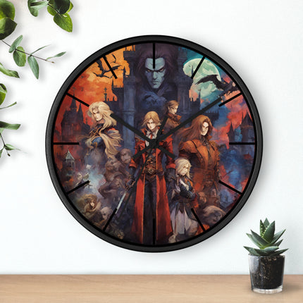 ALLIANCE AGAINST THE FORCES OF DARKNESS Video Game Inspired Abstract Collage Wall Art Clock