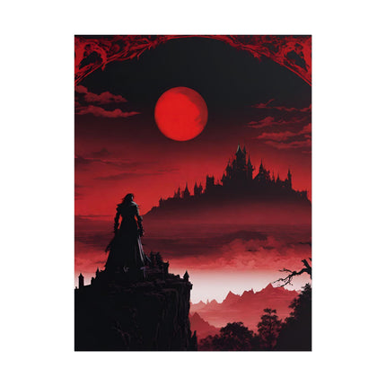 WHAT A HORRIBLE NIGHT TO TRAVERSE THE DARKNESS - Dracula Castle Video Game Inspired Wall Decor Poster