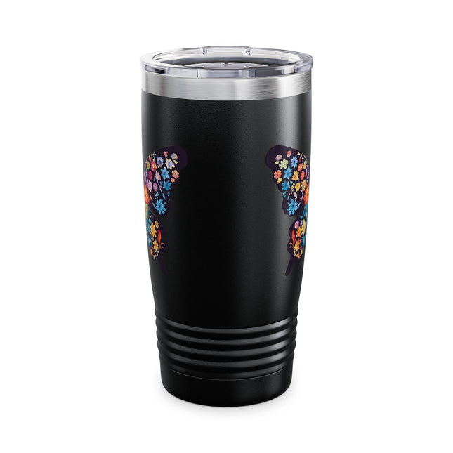 FLORAL PATTERNED BUTTERFLY Tumbler