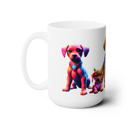 Cosmic Warrior Dogs, Galactic Crystal Guardian Coffee Mug