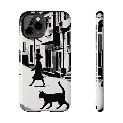 VINTAGE CITY CAT ALLEY WAY Phone Case