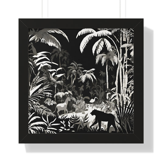Animal Kingdom Print, Animal Wall Art, Wildlife Picture, Shadow Wall Hanging, Jungle Picture, Living Room Poster, Office Scenery