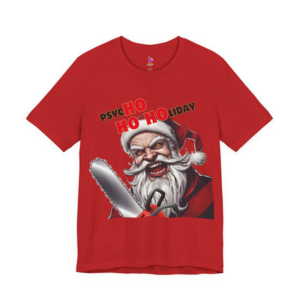 PSYCHO HO HOLIDAY Horror Lovers T-Shirt - Funny Dark Christmas Humor Tee