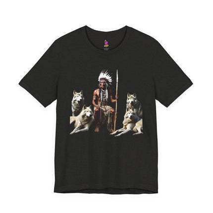 CHIEF WOLF PACK T-Shirt - Native American Wolf Leader Tee