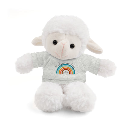 FIND YOUR INNER HAPPY PLACE Inspirational Rainbow Stuffed Animal