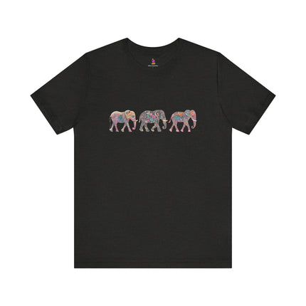 ELEPHANT MARCH T-Shirt - Majestic Animal Herd Art Tee