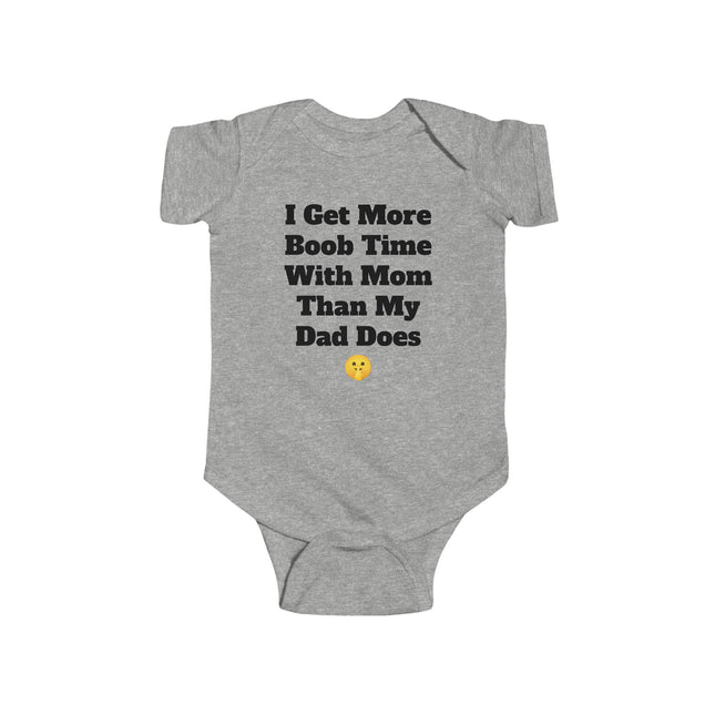 Funny Infant Baby Gift Onesie, Boob Time Humorous Dad Joke Jersey Bodysuit, Hilarious Breast Feeding Mom Gift