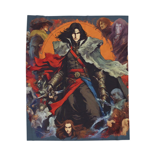 VANQUISHING EVIL AT THE DAWN OF LIGHT Video Game Inspired Abstract Collage Blanket