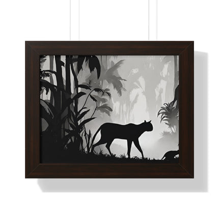 CHEETAH PREDATOR SHADOW - Wild Leopard Jungle Framed Wall Art