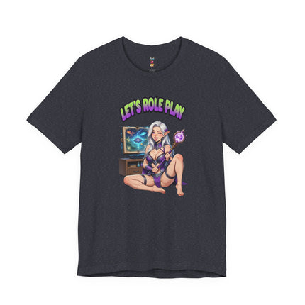 LET'S ROLE PLAY T-Shirt Provocative Seductive Sexy Cartoon Tee