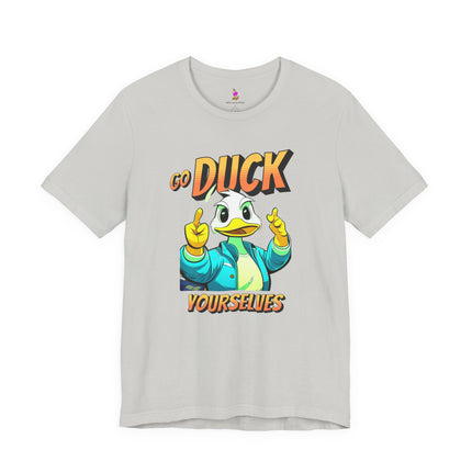 GO DUCK YOURSELVES Profane Quack T-Shirt - Funny Duck Wordplay Humor Tee