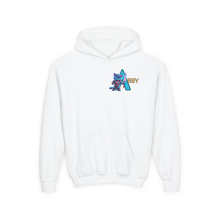 CUSTOM Letter A PERSONALIZED Warrior Cat Girls Hoodie Sweatshirt (ADD NAME TO FRONT)