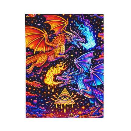 FIRE AND ICE DRAGONS Psychedelic Blanket