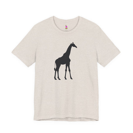GIRAFFE SILHOUETTE T-Shirt - Elegant Wildlife Minimalist Art Tee