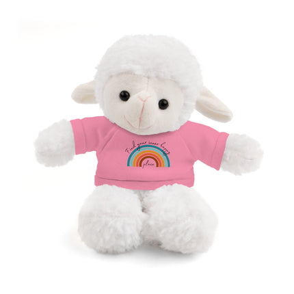 FIND YOUR INNER HAPPY PLACE Inspirational Rainbow Stuffed Animal