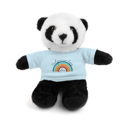 FIND YOUR INNER HAPPY PLACE Inspirational Rainbow Stuffed Animal