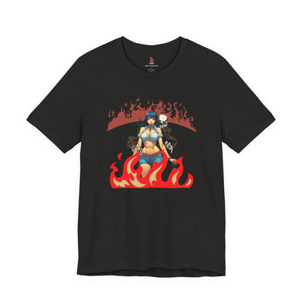 MANIPULATING THE FLAMES OF DESIRE T-Shirt - Anime Girl Fire Art Tee