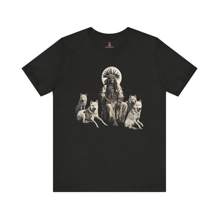 WOLF PACK MOUNTAIN CHIEF T-Shirt - Native American Wolf Wilderness Tee