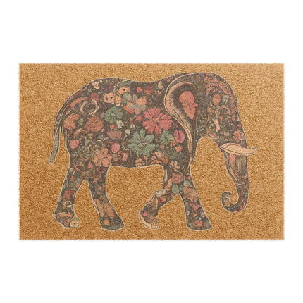 FLOWER PATTERN ELEPHANT Doormat