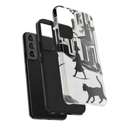 VINTAGE CITY CAT ALLEY WAY Phone Case