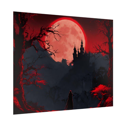 CURSED RING OF LUNAR BLOOD - Video Game Inspired Dracula Castle Poster