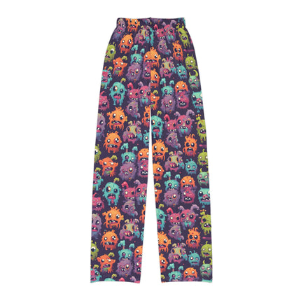 Kids Zombie Pajama Pants | Vintage 90's Style Retro Monster Gross Out Bed Time Wear | Cute Furry Fuzzy Yucky Beast Child Night Bottoms